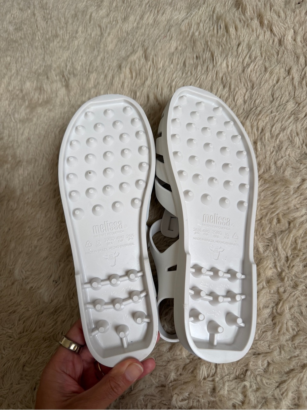 White Jelly Fisherman Sandals NWT Melissa Posession - Picture 6 of 6